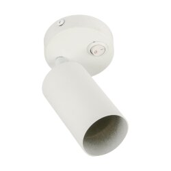 DLC-S620 GU10-B WHITE Светильник декоративный накладной, серия Sotto, Без лампы, цоколь GU10, Выкл, на корпусе, Металл, Белый, TM Fametto