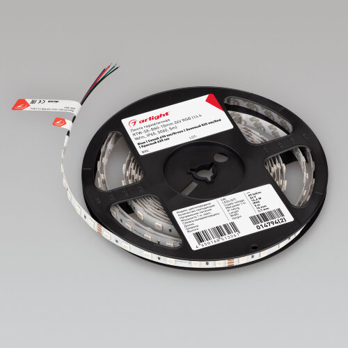 Светодиодная лента герметичная RTW-SE-B60-10mm 24V RGB (14.4 W/m, IP65, 5060, 5m) (Arlight) - фото 6