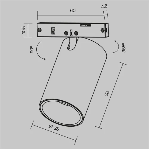 Трековый светильник Focus Led Levity 3000К 5Вт 36° (Черный) - фото 9