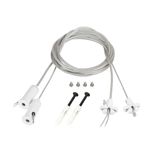 Подвес токопроводящий ARL-2x2m Set WHITE (Pad 15x2mm, 2x20AWG) (Arlight, провод 2x0.5) 043324 - фото