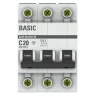 Выключатель автоматический модульный 3п C 20А 4.5кА ВА 47-29 Basic EKF mcb4729-3-20C - фото 2