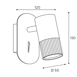 Светильник WOLTA WSL-GU10/W18BW под лампу GU10 Черный / белый DUO