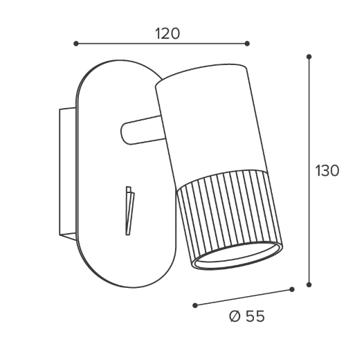 Светильник WOLTA WSL-GU10/W18BW под лампу GU10 Черный / белый DUO - фото 2.