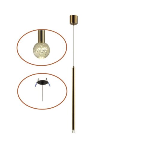 Подвес «ODEON LIGHT» 4374/3LA, серия: FIANO (крепление на планке; встраиваемый). Фото 1.