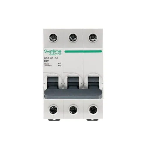 Выключатель автоматический модульный 3п B 50А 4.5кА City9 Set 400В SE C9F14350 - фото 2