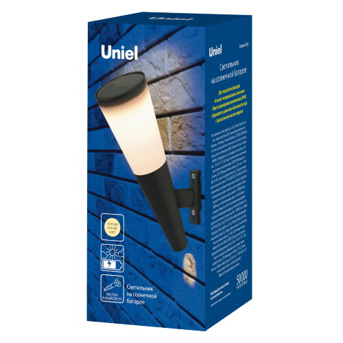 USL-F-156-PM210 MADRID Cветильник настенный на солнечной батарее, 1 светодиод, Теплый белый свет, 1xАА Ni-Mh аккумулятор в-к, IP44, TM Uniel - фото 7