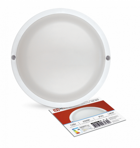 Светильник светодиодный герметичный СПП-КРУГ 12Вт 230В 6500К 960Лм IP65 IN HOME - Фото 2