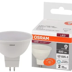 Лампа светодиодная MR16 5SW/6500K (=35W) 110° 230V GU5.3 | LED Value 2Y | - OSRAM