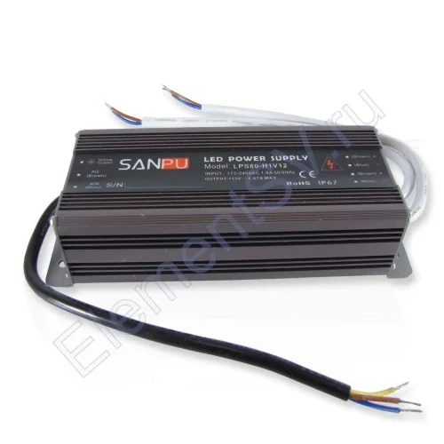 Блок питания SP-D 12V 80W 6,67A IP67 - фото 3.