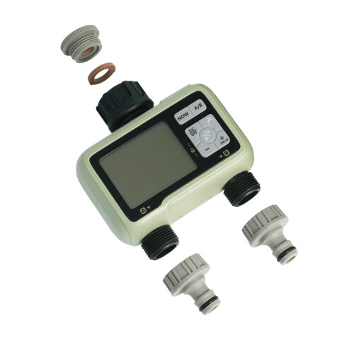 UST-W42 IP65 OLIVE Таймер для автоматического полива, 2 канала, Корпус оливковый - фото 2