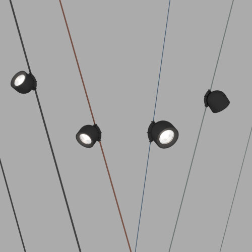 DK5640-BK Поворотный светильник для трека-ремня Belty Smart, серия Spot, со светодиодом, D100*H107мм, 48V DC, 12W, RA90, 38°, 2700-6000K, IP20, черный, алюминий. Фото 3