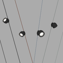 Поворотный светильник для трека-ремня Belty Smart, серия Spot, со светодиодом, D100*H107мм, 48V DC, 12W, RA90, 38°, 2700-6000K, IP20, черный, алюминий, Denkirs DK5640-BK