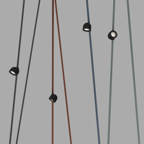 DK5640-BK Поворотный светильник для трека-ремня Belty Smart, серия Spot, со светодиодом, D100*H107мм, 48V DC, 12W, RA90, 38°, 2700-6000K, IP20, черный, алюминий. Фото 4