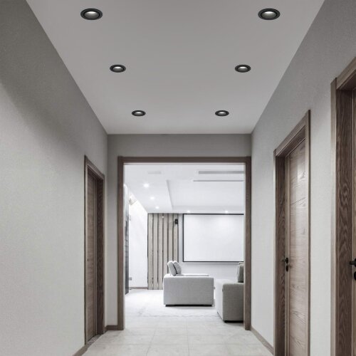 Встраиваемый светодиодный светильник Nulla 7W 4200K черный - Фото 5