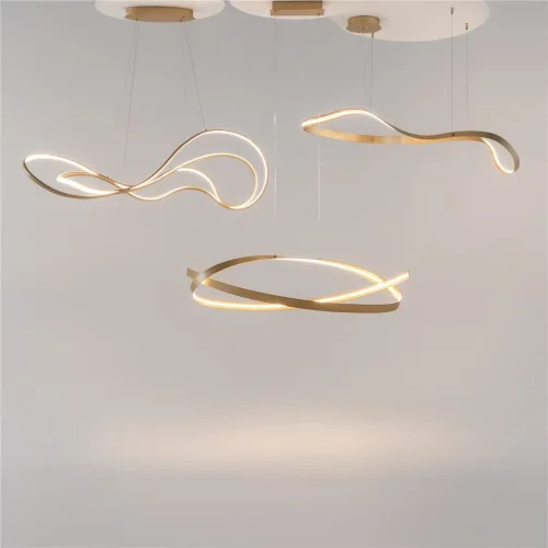 Подвесной светильник Plons 3000К 56Вт (Латунь) - фото 4