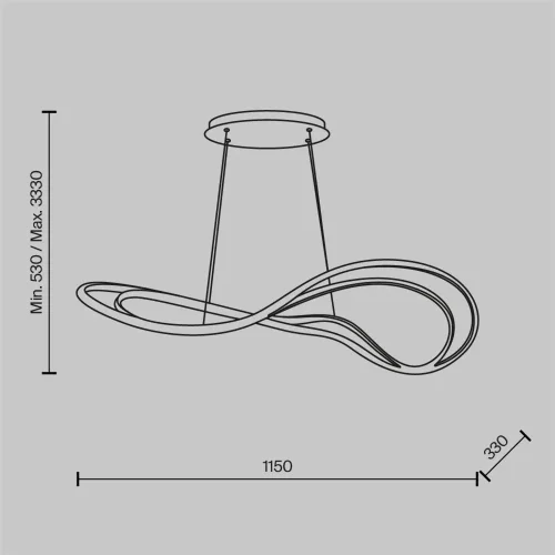 Подвесной светильник Plons 3000К 56Вт (Латунь) - фото 8
