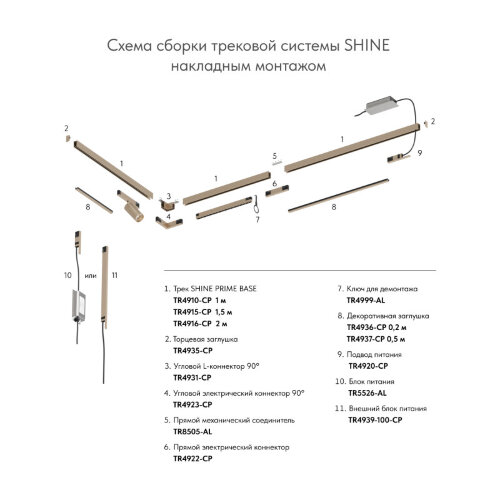 Заглушка Denkirs SHINE PRIME BASE | ШАЙН ПРАЙМ БЕЙС TR4937-CP. Фото 4