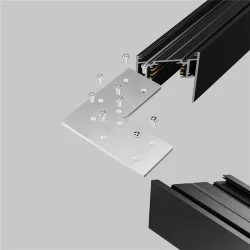 Соединитель угловой для накладного шинопровода Gravity (Серебро)