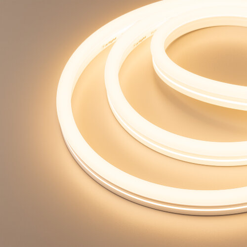 Светодиодная лента герметичная MOONLIGHT-SIDE-X336-12x24mm 230V Warm2400 (11 W/m, IP65, 50m, wire x1) (Arlight, Грибовидная форма) 055521 - фото