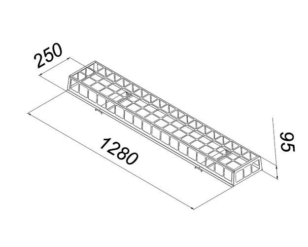 Решетка спорт 1280x250 мм - фото 2