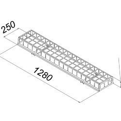 Решетка спорт 1280x250 мм