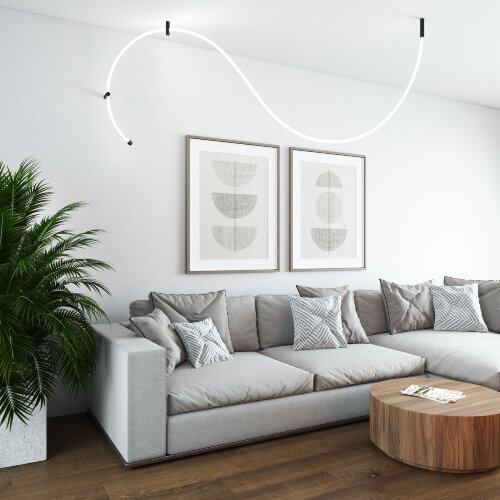 Заглушка для круглого гибкого неона Full light черный - Фото 3