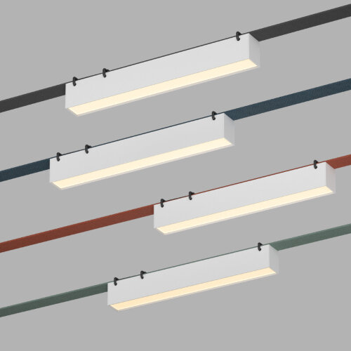 DK5575-WH Cветильник для трека-ремня Belty, серия Linear, со светодиодом, L323*W40*H45мм, 48V DC, 12W, RA90, 120°, 3000K, IP20, белый, алюминий. Фото 2