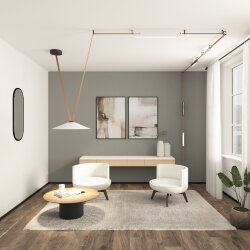 Cветильник для трека-ремня Belty, серия Linear, со светодиодом, L323*W40*H45мм, 48V DC, 12W, RA90, 120°, 3000K, IP20, белый, алюминий, Denkirs DK5575-WH