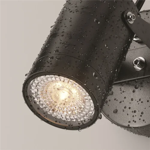 Настенный светильник (бра) Сфера / Scope GU10х1 50Вт IP 65 (Черный) O025WL-01B - фото 10