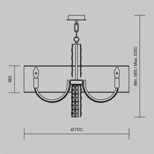 Подвесной светильник Talento E14х6 (Хром) - фото 4