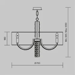 Подвесной светильник Talento E14х6 (Хром)