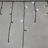 Гирлянда Бахрома 3,1 x 0,5 м Белая 24В, 150 LED, Провод Черный ПВХ, IP54. Фото 2.