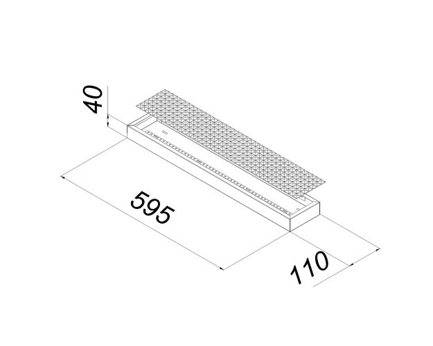 Универсальный офисный светодиодный светильник узкий 10 Вт IP20 595x110x40 мм 4000K Призма - фото 2