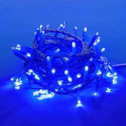 ULD-S1000-120-DWA BLUE IP67 Гирлянда светодиодная с контроллером, 120 светодиодов, 10 м, синяя, IP67, провод белый