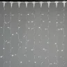 Гирлянда Занавес 1 x 6 м Белый 220В, 600 LED, Провод Прозрачный ПВХ, IP54. Фото 1.