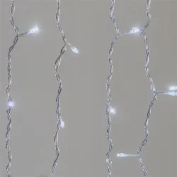 Гирлянда Занавес 1 x 6 м Белый 220В, 600 LED, Провод Прозрачный ПВХ, IP54