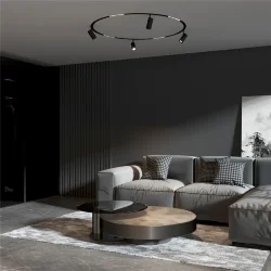 Slim Magnetic Трековый светильник для радиусного шинопровода 12W 4200K Comfi чёрный Ø 800мм 85188/01 (066516)