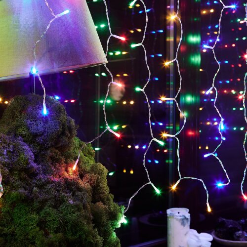 ULD-C3020-384-DTA-RC MULTI IP44 Занавес светодиодный, 3х2м, 384 светодиода, Разноцветный свет, Провод прозрачный, Пульт ДУ в-к, TM Uniel - фото 11