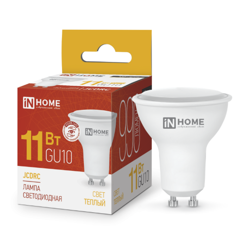 Лампа светодиодная LED-JCDRC-VC 11Вт 230В GU10 3000К 990Лм IN HOME - Фото
