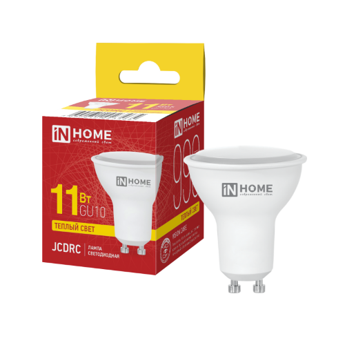Лампа светодиодная LED-JCDRC-VC 11Вт 230В GU10 3000К 990Лм IN HOME - Фото
