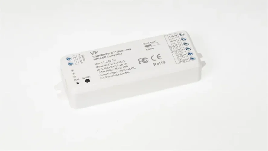 Контроллер VP IC51 RGBW/RGB/CCT/DIM (12-24V, 4ch x 6A, 180/360W) - фото I