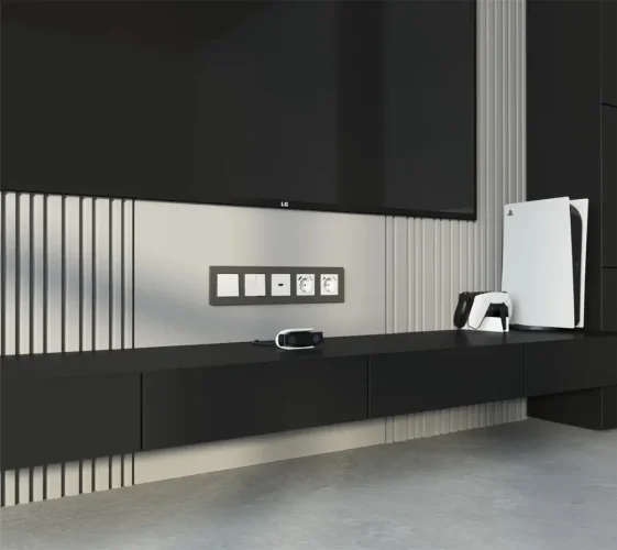 Рамка из поликарбоната на 5 постов Slab бронза софт W0052963 - фото 3