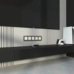 Рамка из поликарбоната на 5 постов Slab бронза софт W0052963