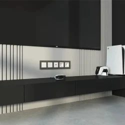 Рамка из поликарбоната на 5 постов Slab бронза софт W0052963