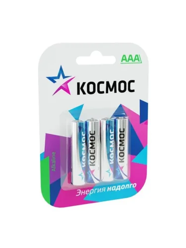 Элемент питания алкалиновый AAA/LR03 BP-4 (блист.4шт) КОСМОС KOCLR034BL_classic - фото