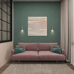 Настенный светильник, IP20, до 15 Вт, LED, GU10, матовое золото, алюминий, Denkirs DK5021-SG