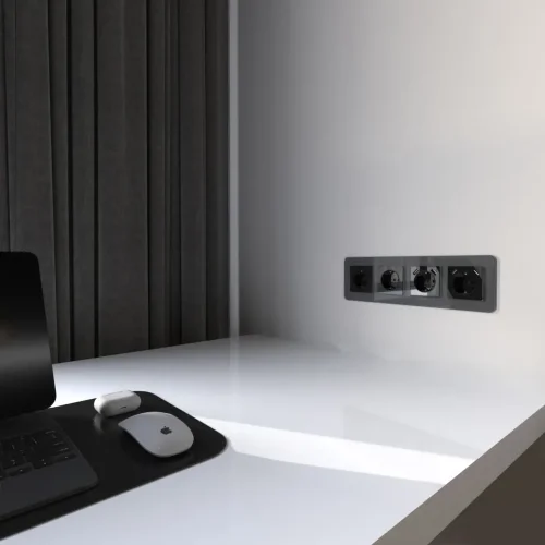 Накладка для розетки USB (черный акрил) W1179548 - фото 3