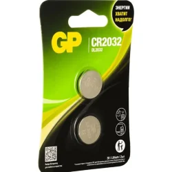 Элемент питания литиевый CR2032 CR2032-2CRU2 20/1200 (блист.2шт) GP 17041