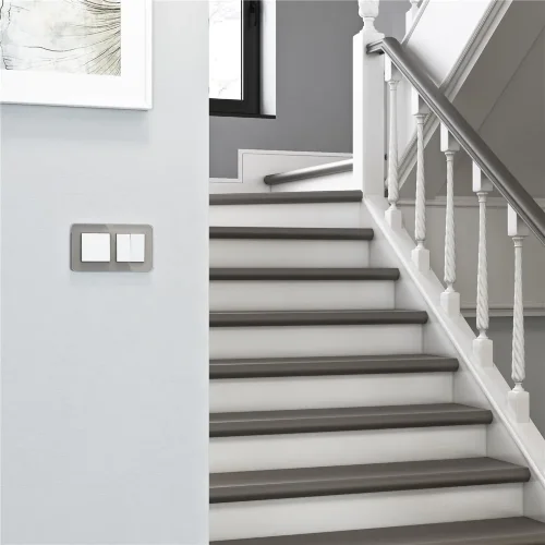 Рамка из стекла на 2 поста Elite дымчатый W0022417 - фото 4