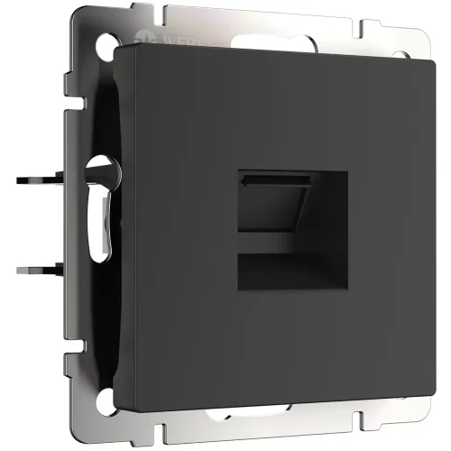 Телефонная розетка RJ-11 (черный матовый) W1182008 - фото